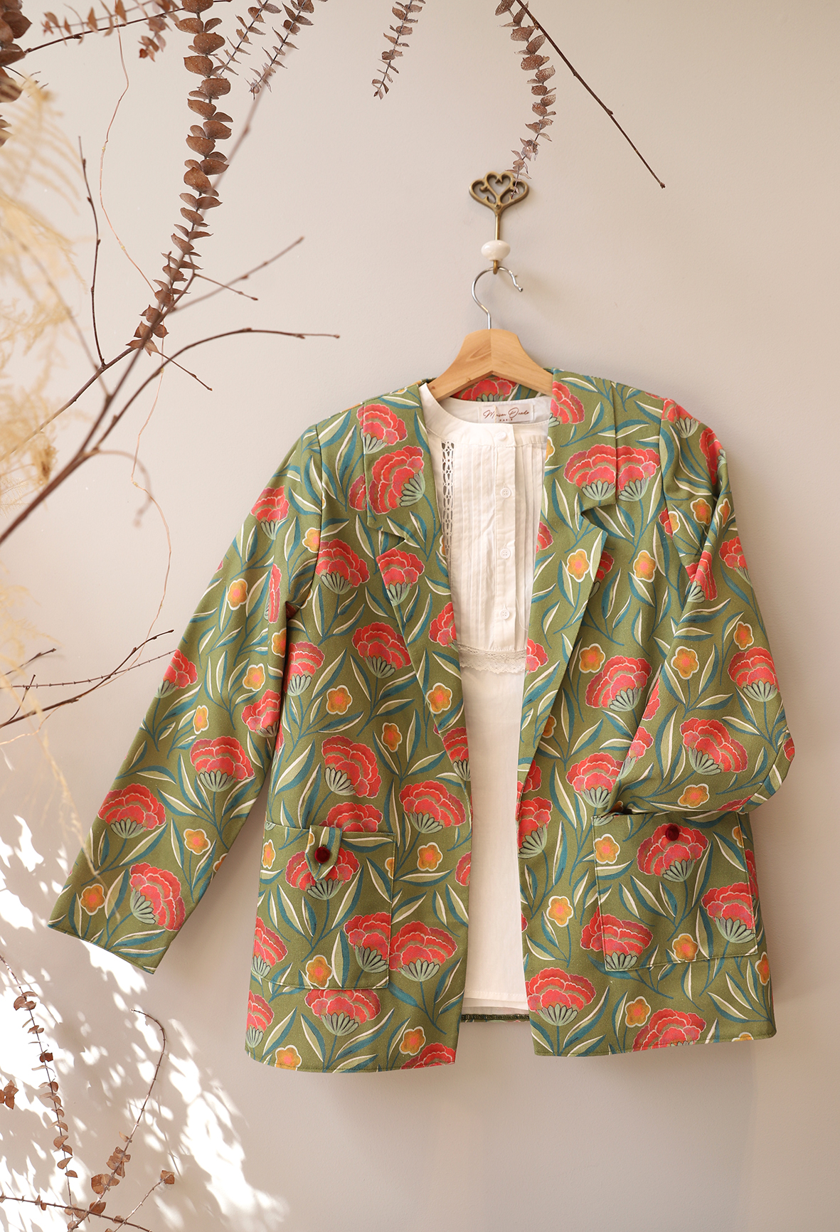 Chaqueta Floral Vintage